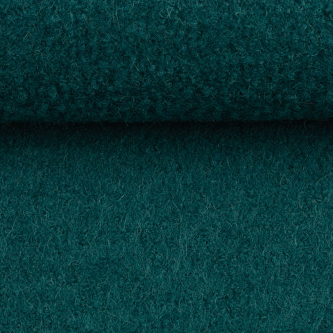 Boiled Merino Wool Plain Teal
