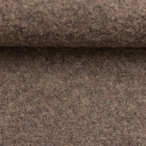 Boiled Merino Wool Melange Beige