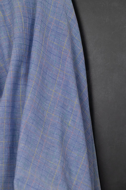 Yarn Dyed Cotton/Linen Blue