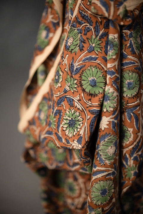 Ginger and Lime Indian Block Print Cotton