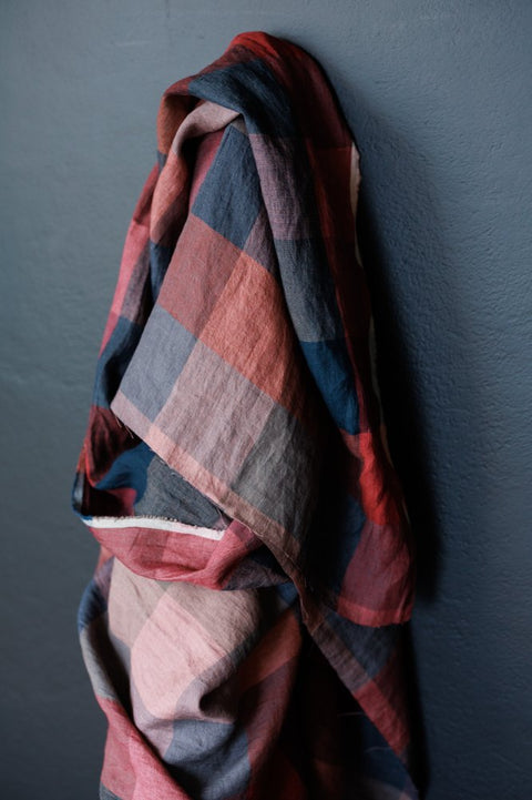 Painterly Rouge Linen