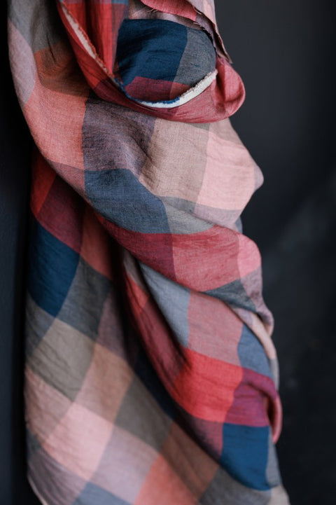 Painterly Rouge Linen