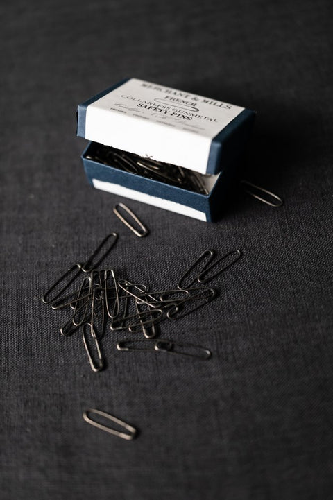 French Safety Pins Gunmetal