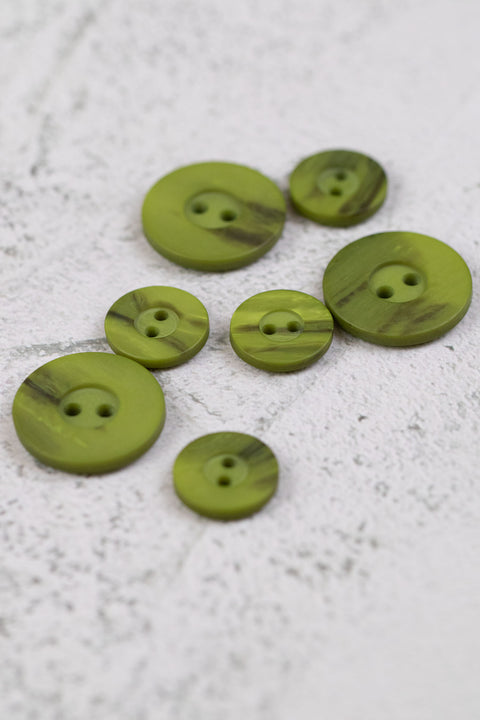 Matte Variegated 2 Hole Green