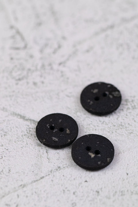Rock Textured Button Black