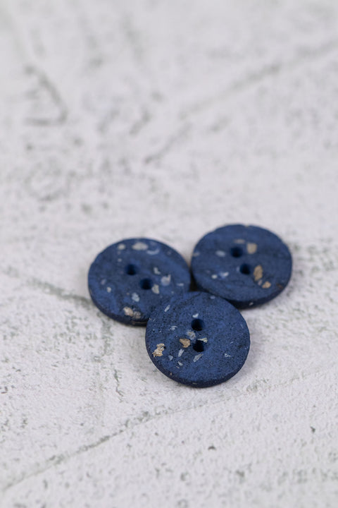 Rock Textured Button Blue