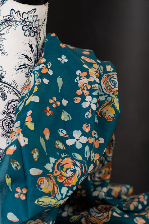 Swifting Floral Swell Voile