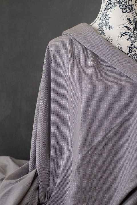 Bella Yarn Dyed Cotton Jersey Light/Dark Grey