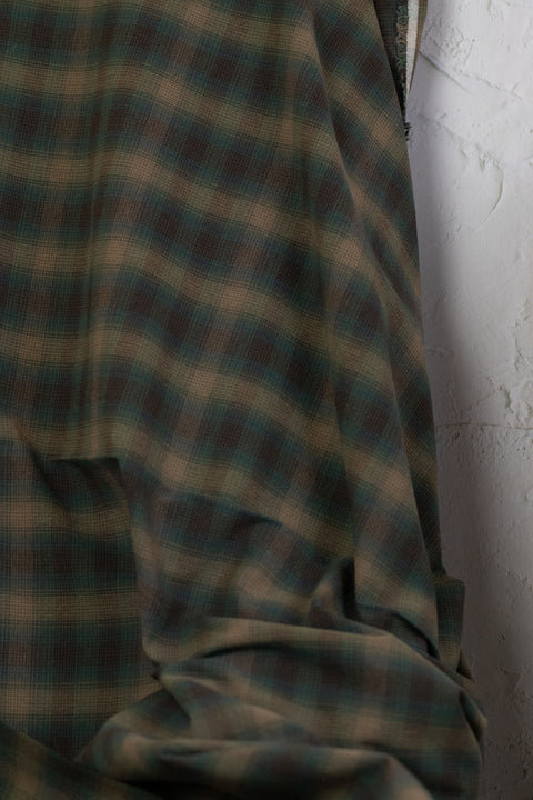 Yarn Dyed Check Cotton Green/Taupe