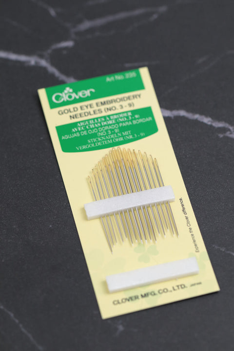 Gold Eye Embroidery Needles (No. 3–9)
