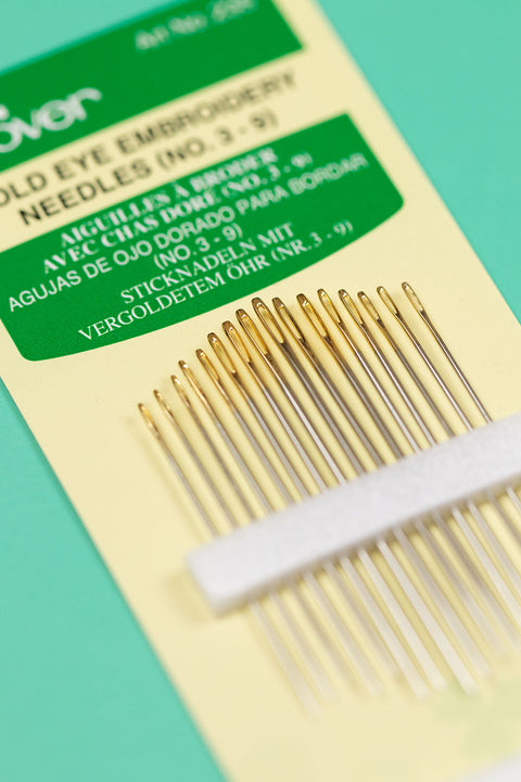 Gold Eye Embroidery Needles (No. 3–9)