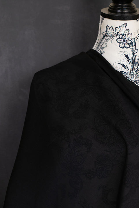 Cotton/Silk Voile Black