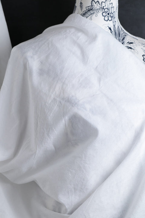 Cotton Dobby Feint Check White