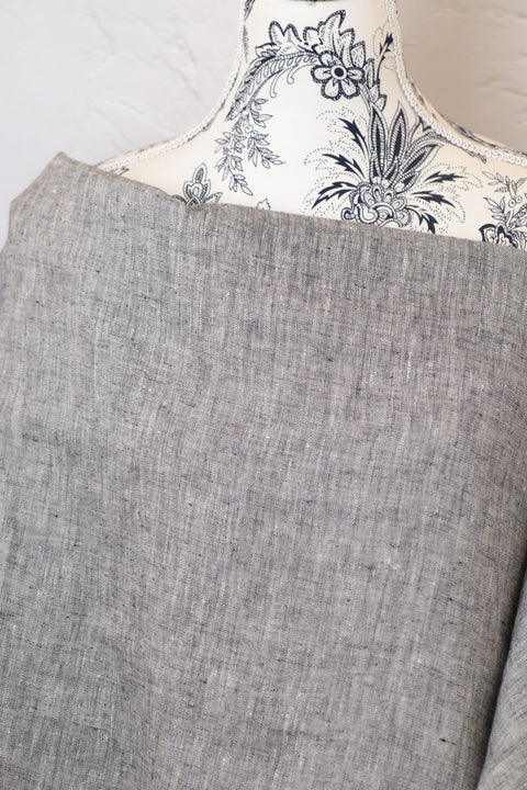 European Yarn Dyed Linen Light Grey