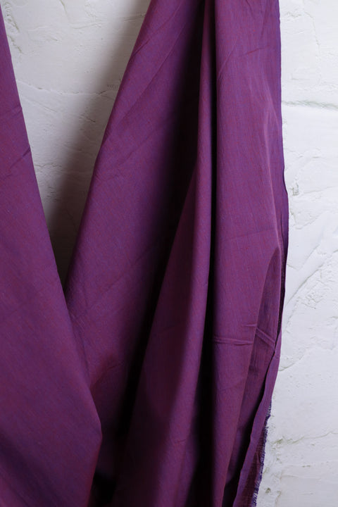 Indian Handwoven Shot Cotton Purple/Red