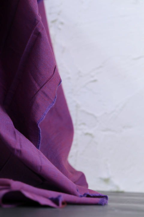 Indian Handwoven Shot Cotton Purple/Red