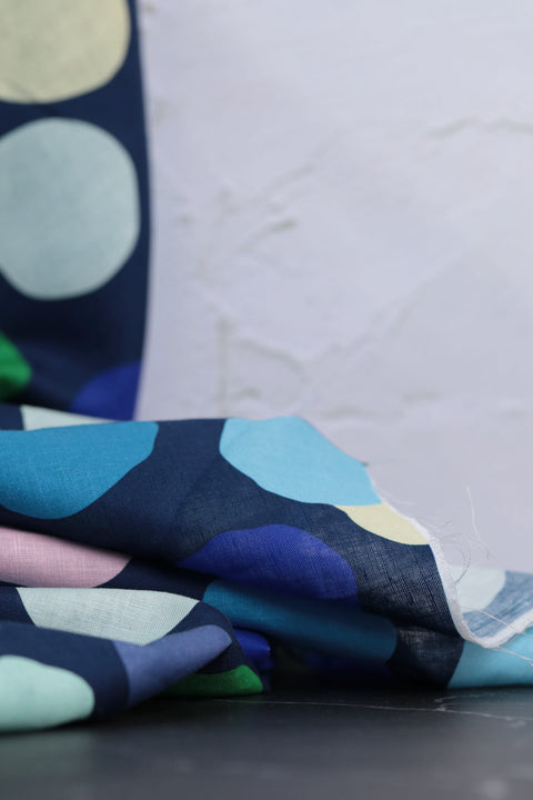 Speckle Iris Printed Linen/Cotton