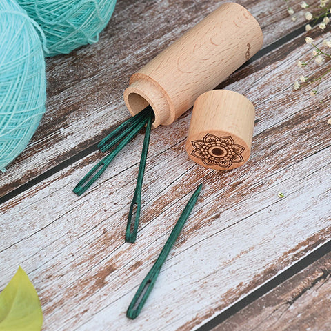 Teal Wooden Darning Needles