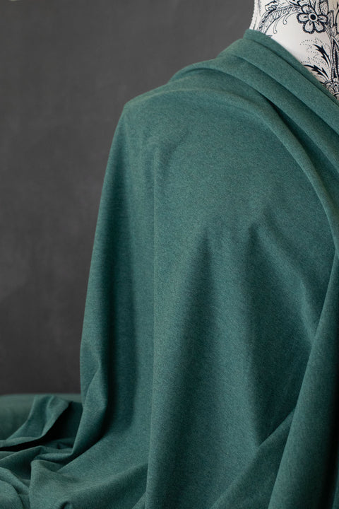 Vanessa Melange Cotton Jersey Dark Green