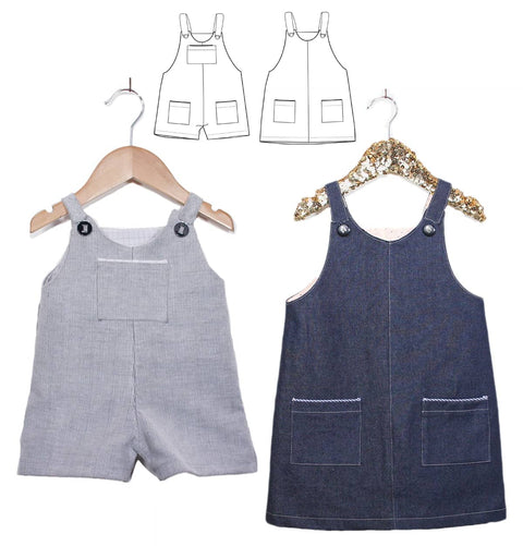 London Dress & Short Overalls — 6M–4Y
