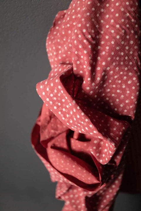 Organic Indian Spot Cotton Raspberry