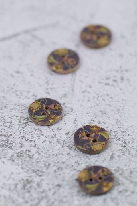 Coconut Floral 2 Hole Purple