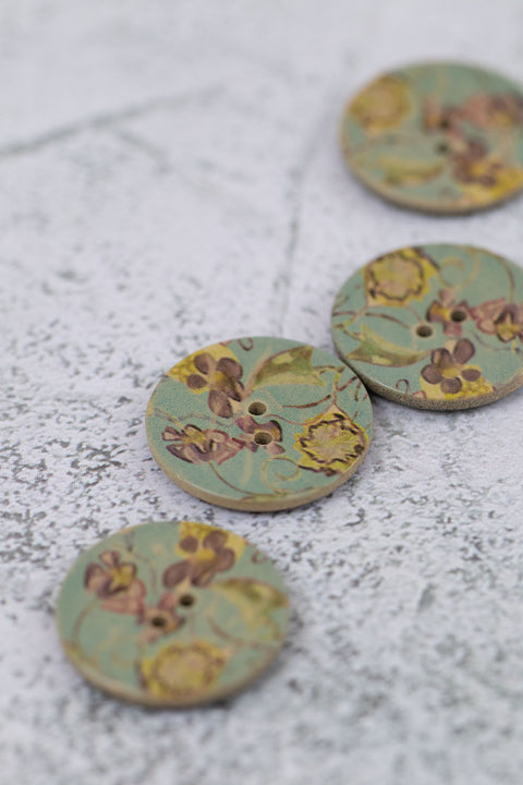 Coconut Floral 2 Hole Baby Blue