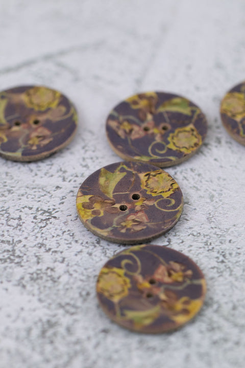 Coconut Floral 2 Hole Purple