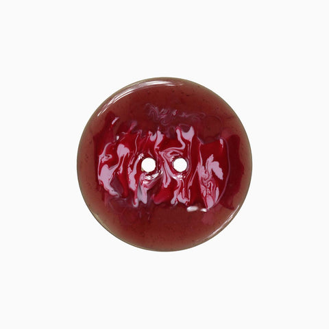 Coconut Enamel Swirl Button 30mm