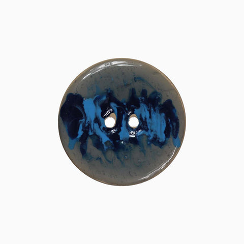 Coconut Enamel Swirl Button 30mm