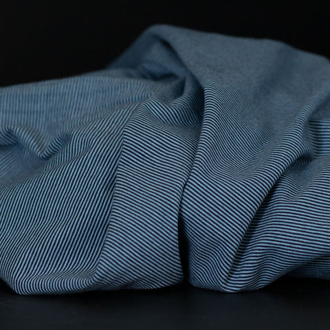 Bella Yarn Dyed Cotton Jersey Blue/Aqua