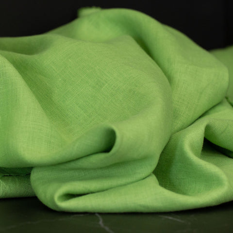 European Plain Dyed Linen Avocado