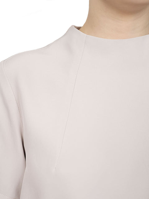 Funnel neck top collar close