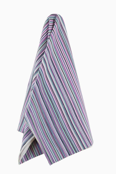 Avalana by STOF Cotton Jersey Stripes - Green/Pink/Purple-REMNANT 80cm