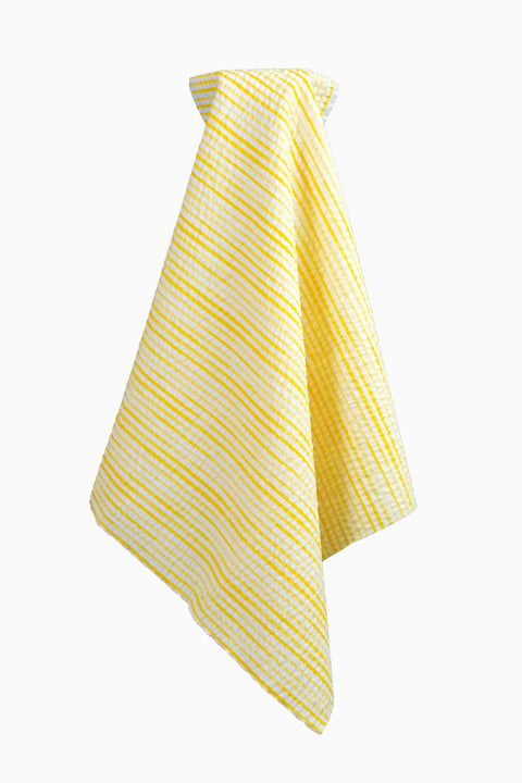 60s Cotton Seersucker Yellow