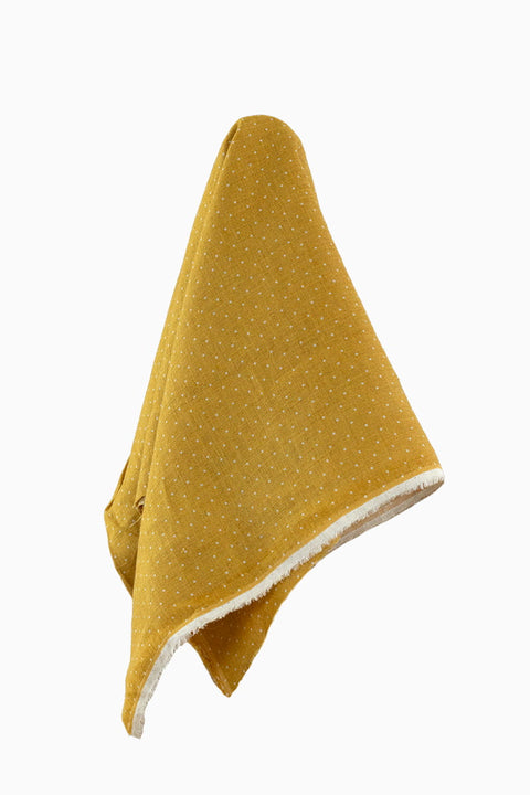 Printed Linen Small Spots Mustard