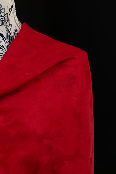 Italian Jacquard Lining Red