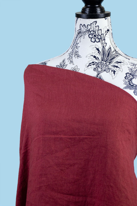 Lithuanian Washed Linen Raspberry Remnant