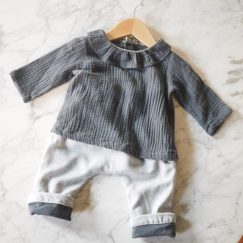Electre Frilled Collar Blouse — 1M–4Y