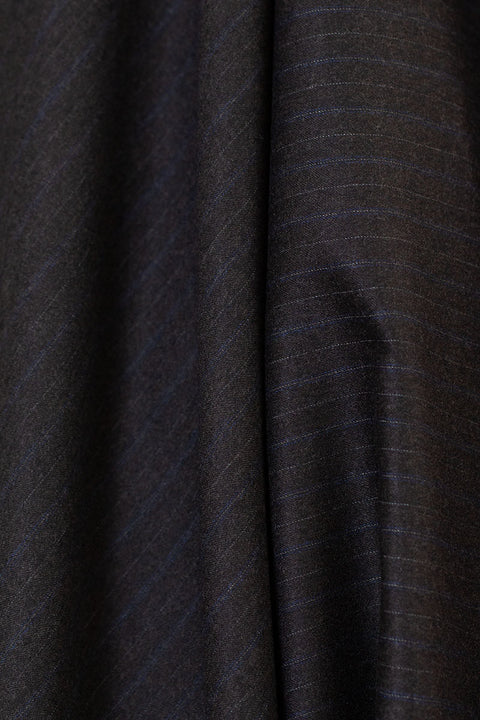 Wool Stripe Suiting Charcoal