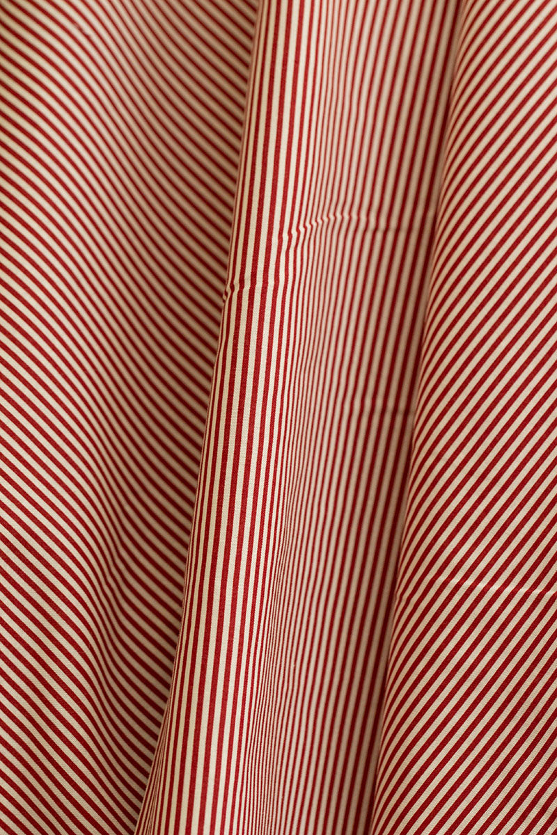 Yuwa Fine Striped Cotton Red