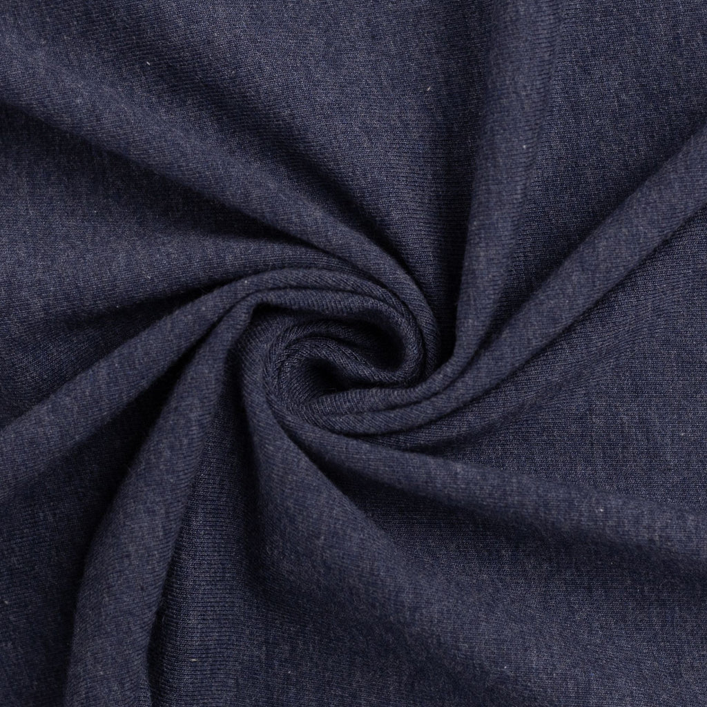 Vanessa Melange Cotton Jersey Dark Blue