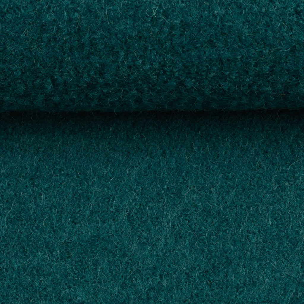Boiled Merino Wool Plain Teal