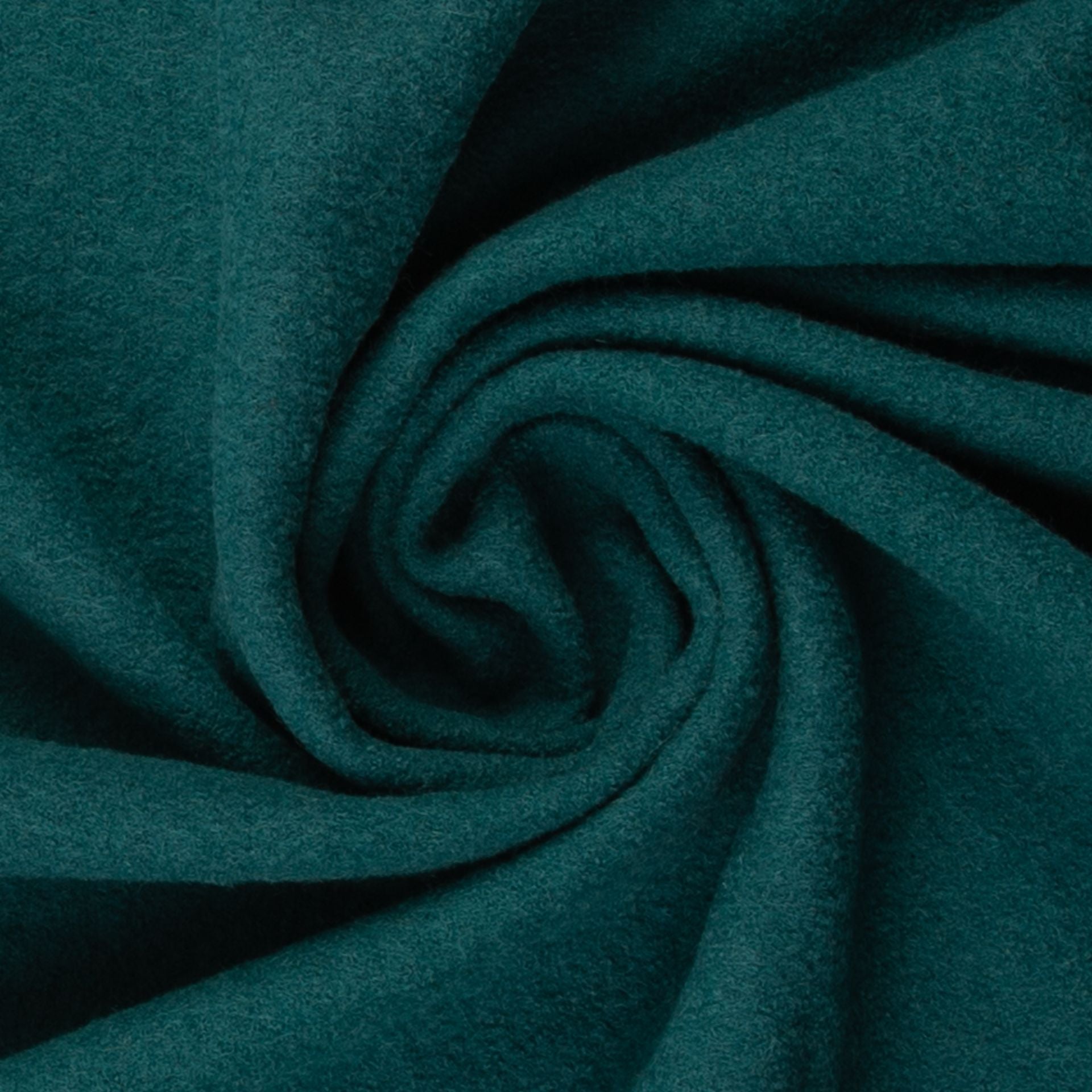Boiled Merino Wool Plain Teal