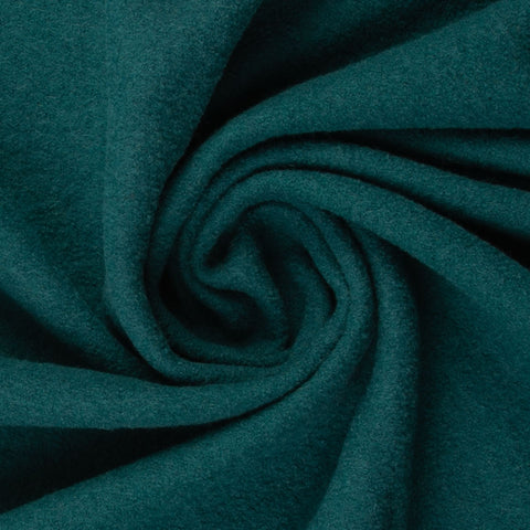 Boiled Merino Wool Plain Teal
