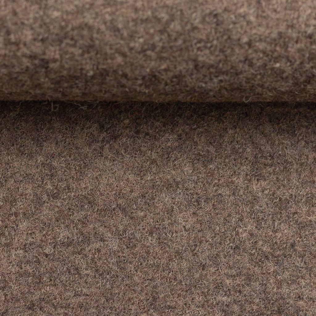 Boiled Merino Wool Melange Beige