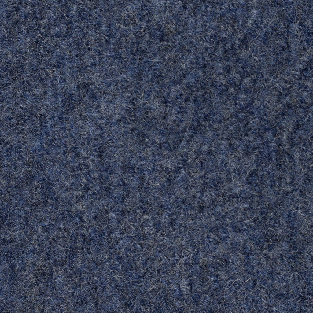 Boiled Merino Wool Melange Denim Blue
