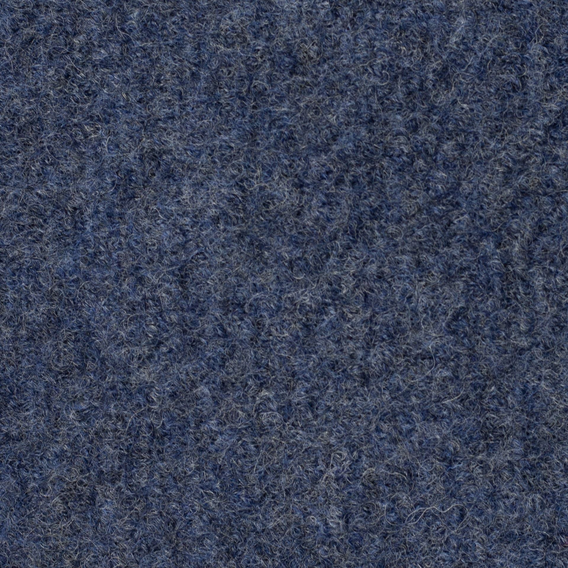 Boiled Merino Wool Melange Denim Blue