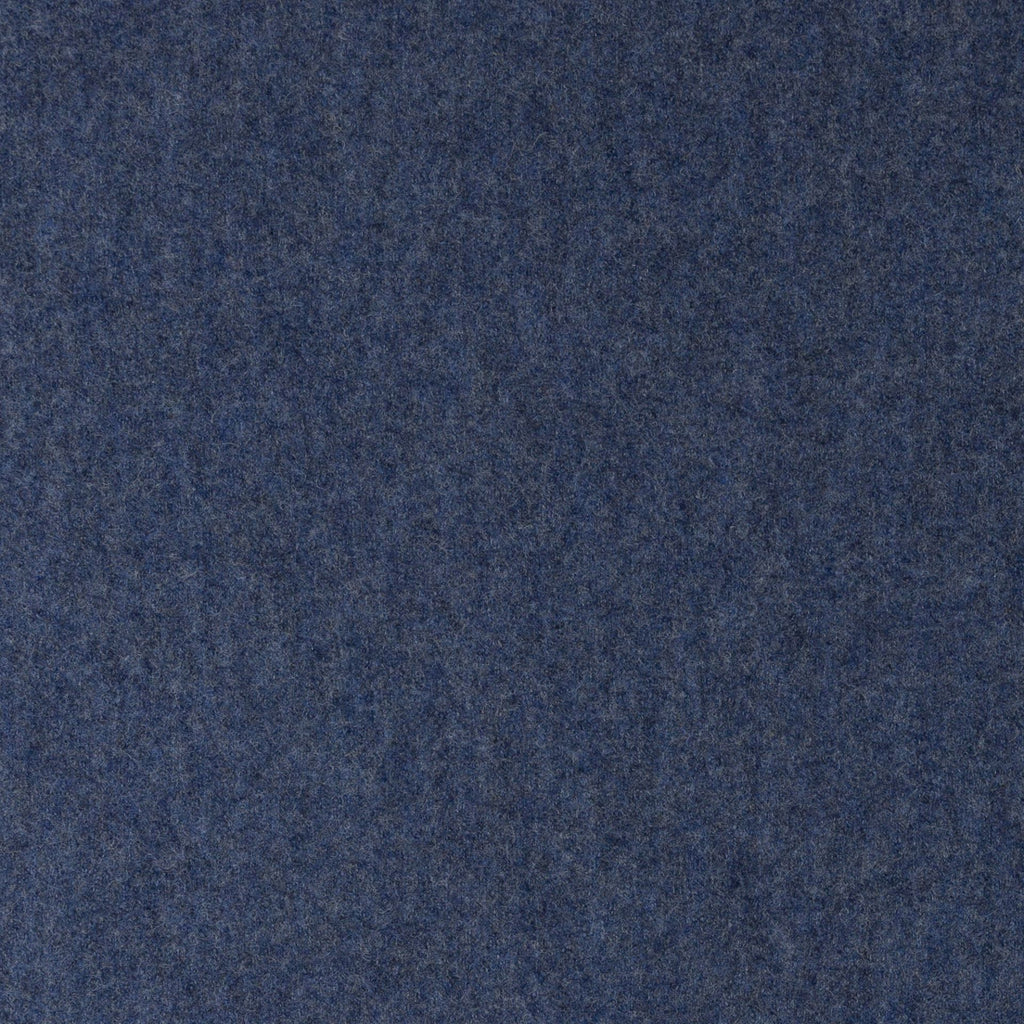 Boiled Merino Wool Melange Denim Blue
