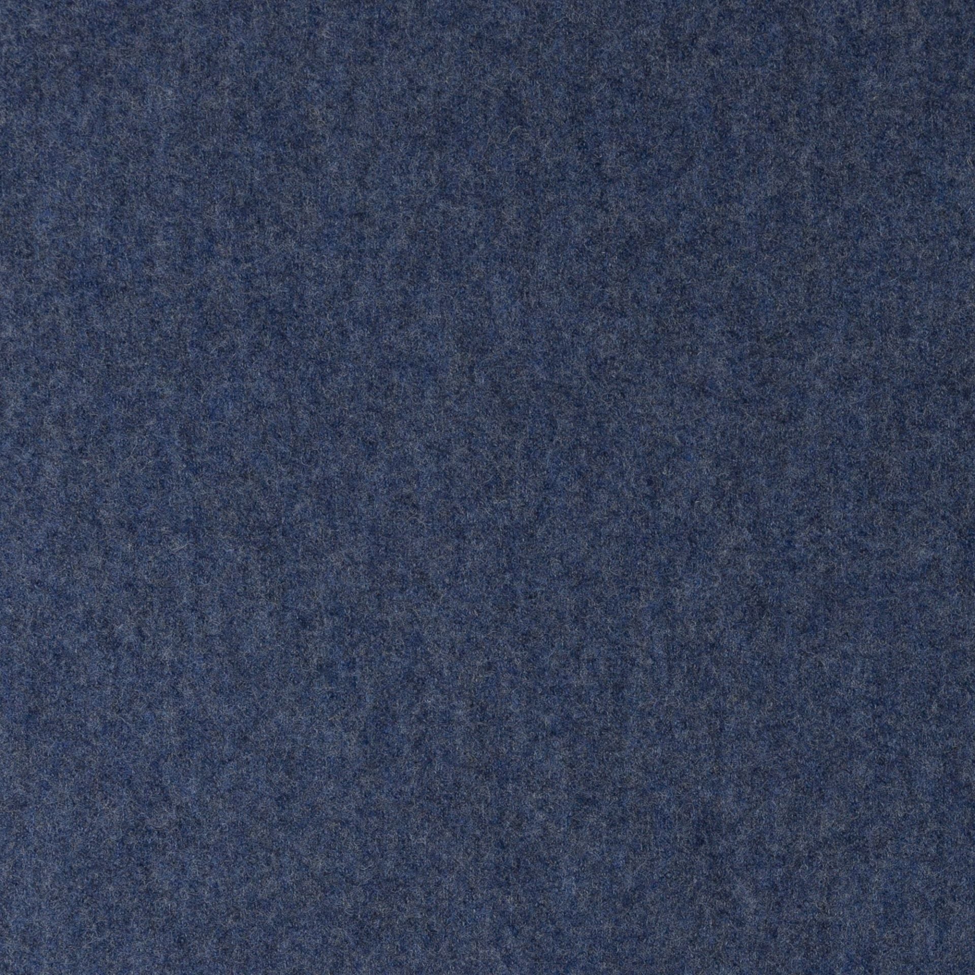 Boiled Merino Wool Melange Denim Blue